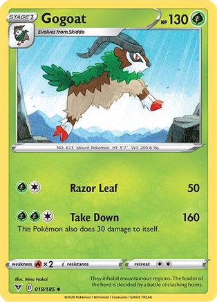 Gogoat (018/185) [SWSH04 Vivid Voltage] Reverse Holofoil - Uncommon