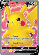 Pikachu V (Full Art) (170/185) [SWSH04 Vivid Voltage] Holofoil - Ultra Rare