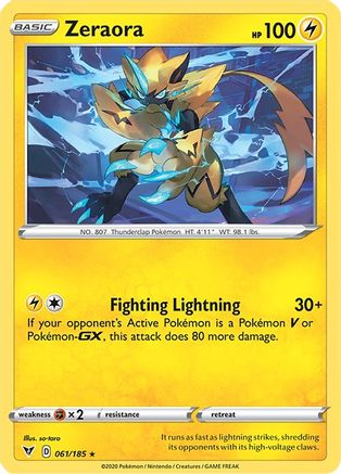 Zeraora (061/185) [SWSH04 Vivid Voltage] Holofoil - Holo Rare