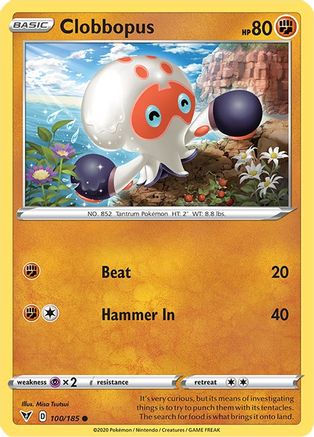 Clobbopus (100/185) [SWSH04 Vivid Voltage] Reverse Holofoil - Common