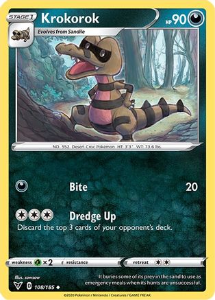 Krokorok (108/185) [SWSH04 Vivid Voltage] Reverse Holofoil - Uncommon