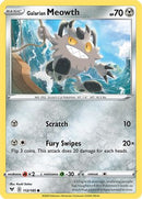 Galarian Meowth (112/185) [SWSH04 Vivid Voltage] Reverse Holofoil - Common