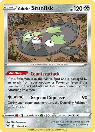 Galarian Stunfisk (125/185) [SWSH04 Vivid Voltage] Reverse Holofoil - Uncommon