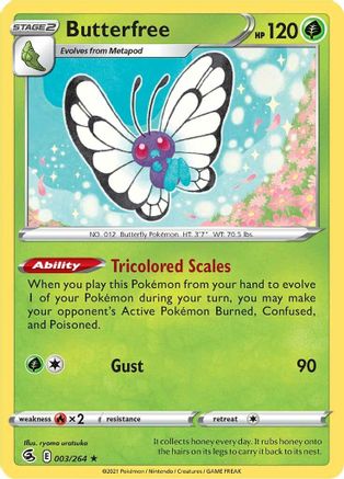 Butterfree (003/264) [SWSH08 Fusion Strike] Reverse Holofoil - Holo Rare