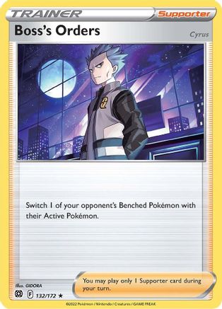 Boss's Orders [Cyrus] (132/172) [SWSH09 Brilliant Stars] Holofoil - Holo Rare