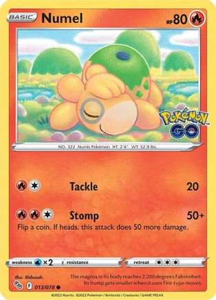 Numel (013/78) [Pokemon GO] Reverse Holofoil - Common