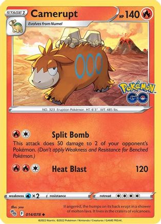 Camerupt (014/78) [Pokemon GO] - Uncommon
