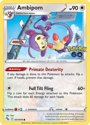 Ambipom (057/78) [Pokemon GO] Reverse Holofoil - Common