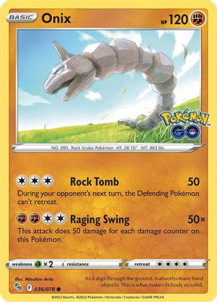 Onix (036/78) [Pokemon GO] - Common