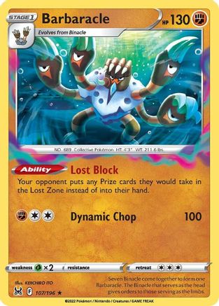 Barbaracle (107/196) [SWSH11 Lost Origin] Holofoil - Holo Rare