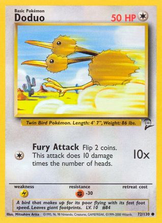 Doduo (072/130) [Base Set 2] - Common