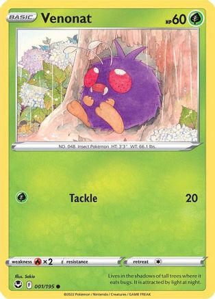 Venonat (001/195) [SWSH12 Silver Tempest] - Common