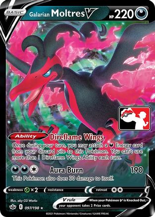 Galarian Moltres V (97) [Prize Pack Series Cards] Holofoil - Ultra Rare