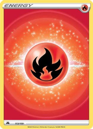 Fire Energy (Texture Full Art) (153/159) [SWSH Crown Zenith] Holofoil - Ultra Rare