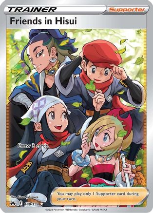 Friends in Hisui (Full Art) (148/159) [SWSH Crown Zenith] Holofoil - Ultra Rare