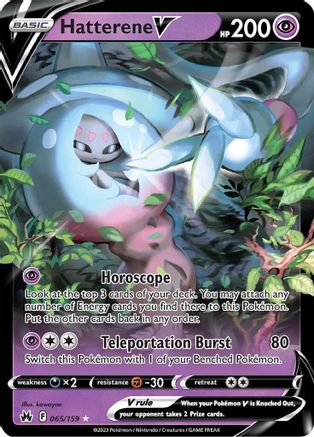 Hatterene V (065/159) [SWSH Crown Zenith] Holofoil - Ultra Rare