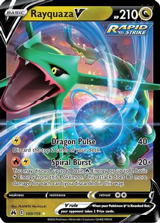 Rayquaza V (100/159) [SWSH Crown Zenith] Holofoil - Ultra Rare
