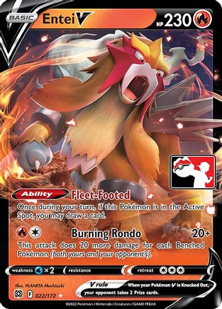 Entei V (022/172) [Prize Pack Series Cards] Holofoil - Ultra Rare