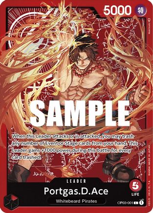Portgas.D.Ace (Alternate Art) (Map) (OP03-001) - Pillars of Strength Foil