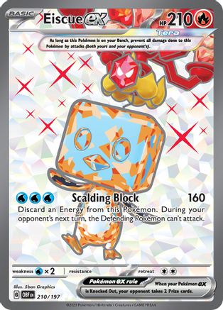 Eiscue ex (210/197) [SV03 Obsidian Flames] Holofoil - Ultra Rare