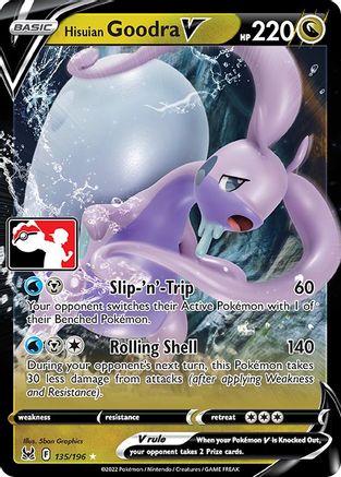 Hisuian Goodra V (135/196) [Prize Pack Series Cards] Holofoil - Ultra Rare