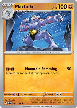 Machoke (067/165) [SV Scarlet & Violet 151] Reverse Holofoil - Uncommon