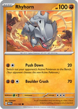 Rhyhorn (111) [SV Scarlet & Violet 151] Reverse Holofoil - Common