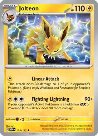 Jolteon (135) [SV Scarlet & Violet 151] Reverse Holofoil - Rare