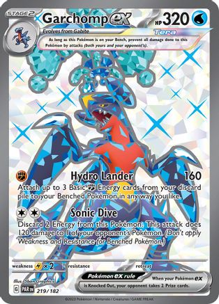 Garchomp ex (219/182) [SV04 Paradox Rift] Holofoil - Ultra Rare