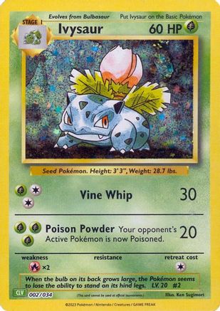 Ivysaur (002/034) [Trading Card Game Classic] Holofoil - Classic Collection