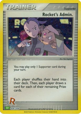 Rocket's Admin. (CLV) (026/034) [Trading Card Game Classic] Holofoil - Classic Collection