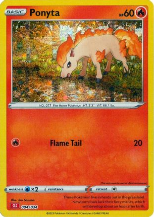Ponyta (004/034) [Trading Card Game Classic] Holofoil - Classic Collection