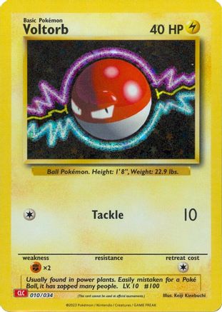 Voltorb (010/034) [Trading Card Game Classic] Holofoil - Classic Collection