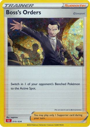 Boss's Orders (CLC) (019/034) [Trading Card Game Classic] Holofoil - Classic Collection