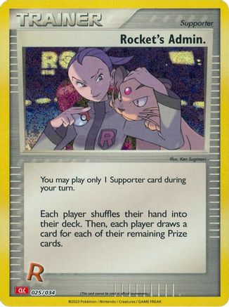 Rocket's Admin. (CLC) (025/034) [Trading Card Game Classic] Holofoil - Classic Collection