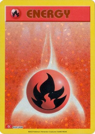 Basic Fire Energy (033/034) [Trading Card Game Classic] Holofoil - Classic Collection