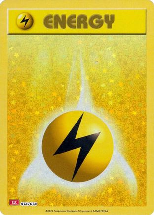 Basic Lightning Energy (034/034) [Trading Card Game Classic] Holofoil - Classic Collection