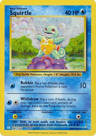 Squirtle (001/034) [Trading Card Game Classic] Holofoil - Classic Collection
