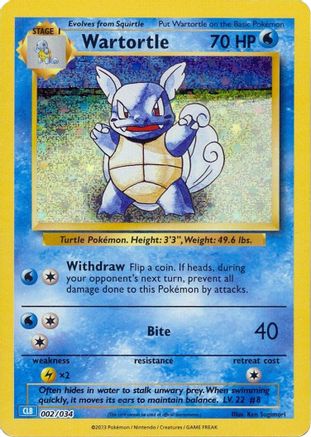 Wartortle (002/034) [Trading Card Game Classic] Holofoil - Classic Collection