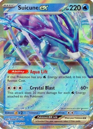 Suicune ex (010/034) [Trading Card Game Classic] Holofoil - Classic Collection