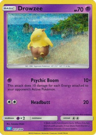 Drowzee (011/034) [Trading Card Game Classic] Holofoil - Classic Collection