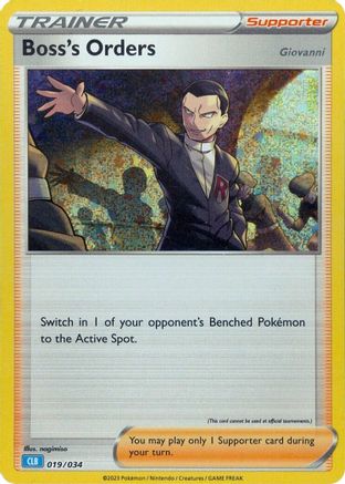 Boss's Orders [Giovanni] (CLB) (019/034) [Trading Card Game Classic] Holofoil - Classic Collection