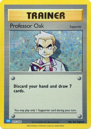 Professor Oak (CLB) (025/034) [Trading Card Game Classic] Holofoil - Classic Collection