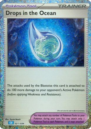 Drops in the Ocean (021/034) [Trading Card Game Classic] Holofoil - Classic Collection
