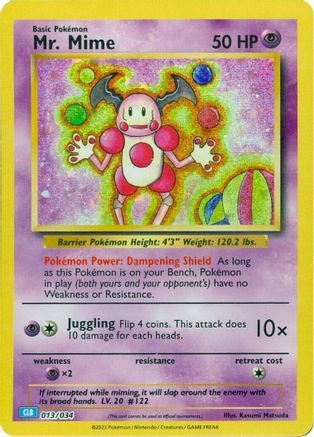 Mr. Mime (013/034) [Trading Card Game Classic] Holofoil - Classic Collection