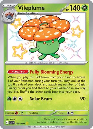 Vileplume (094/091) [SV Paldean Fates] Holofoil - Shiny Rare