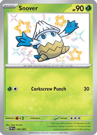 Snover (100/091) [SV Paldean Fates] Holofoil - Shiny Rare