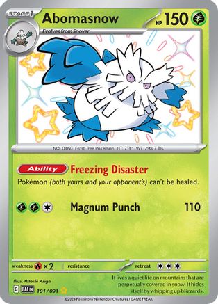 Abomasnow (101/091) [SV Paldean Fates] Holofoil - Shiny Rare