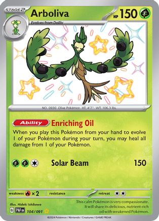 Arboliva (104/091) [SV Paldean Fates] Holofoil - Shiny Rare