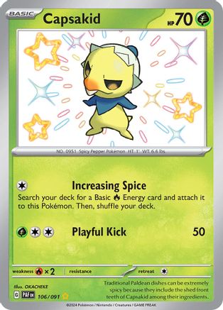 Capsakid (106/091) [SV Paldean Fates] Holofoil - Shiny Rare